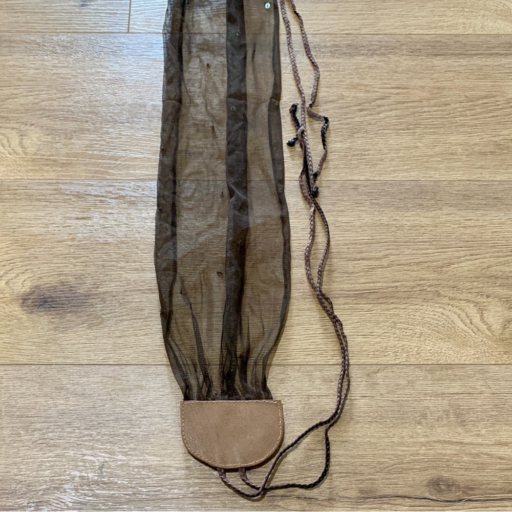 Chan Luu Semi Precious Stones Mesh Belt - Chocolate - Picture 9 of 13